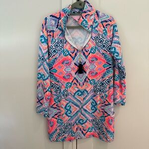 Vibrant Multicolor Patterned Dress